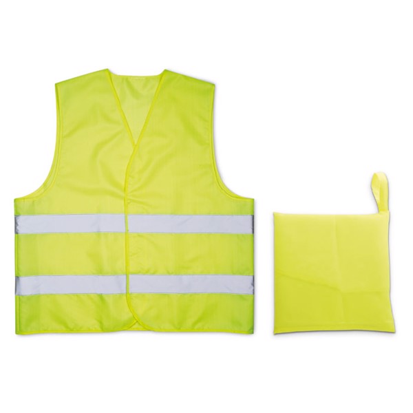 Knitted material waistcoat Visible - Yellow