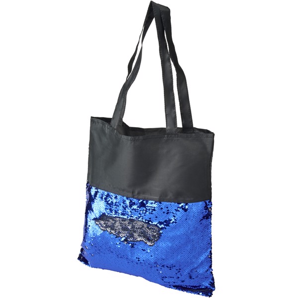 Bolsa Tote con lentejuelas “Mermaid” - Negro intenso / Azul