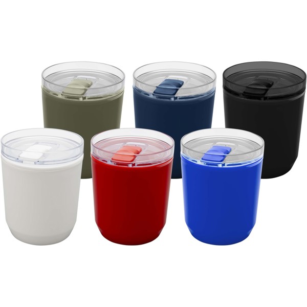 Hudson 180 ml recycled plastic double-wall tumbler - Red