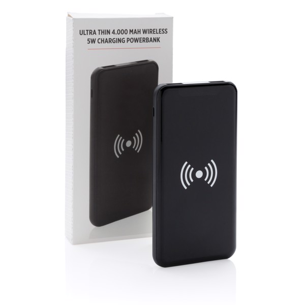 Ultra Thin 4.000 mAh Wireless 5W Charging Powerbank