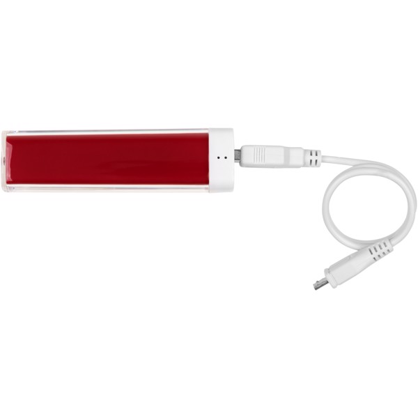 Powerbanka Flash, 2 200 mAh - Červená s efektem námrazy
