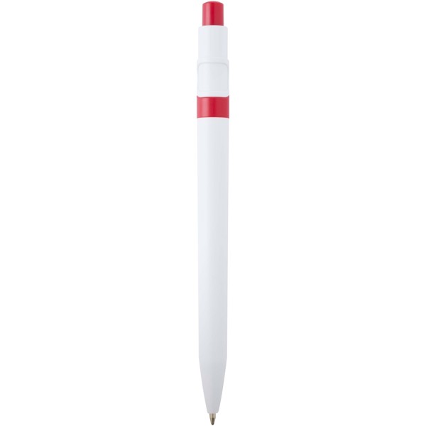 Unica recycled plastic ballpoint pen (black ink) - Red