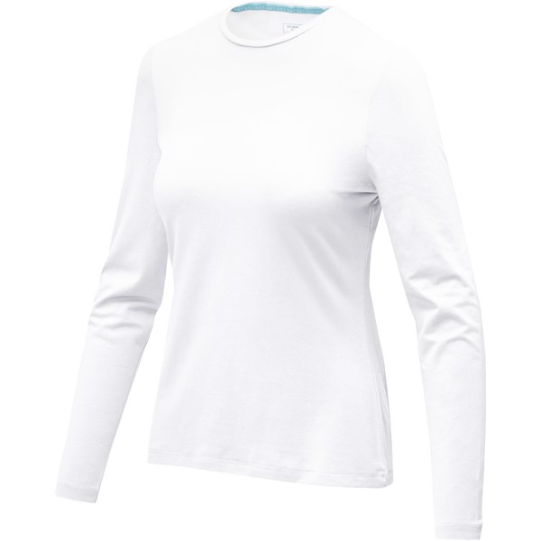 Ponoka long sleeve women's organic t-shirt - White / XL
