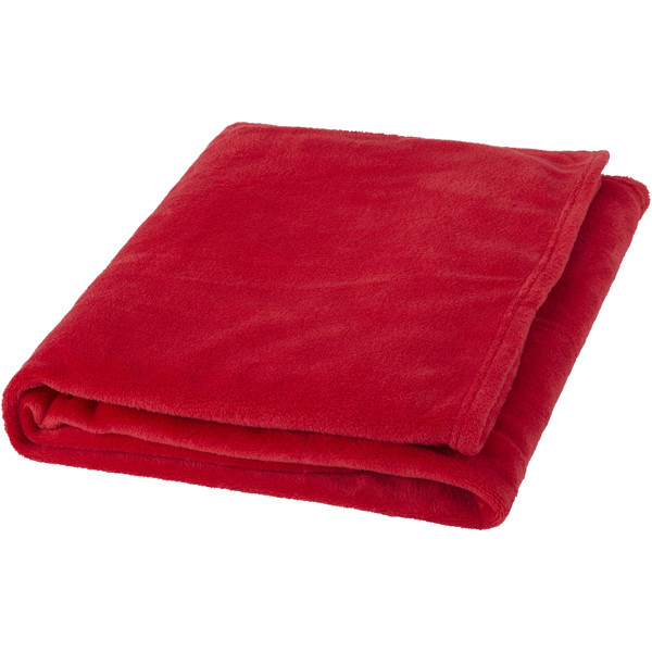Bay extra soft coral fleece plaid blanket - Red