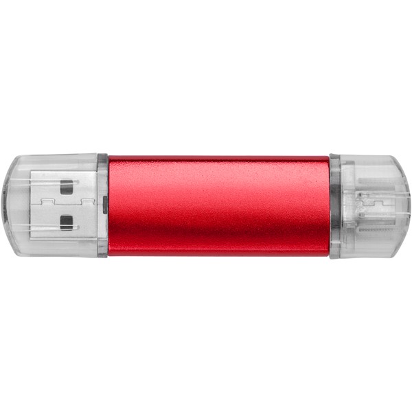Rotační kovové USB OTG - Červená s efektem námrazy / 1GB