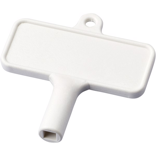 Largo plastic radiator key - White