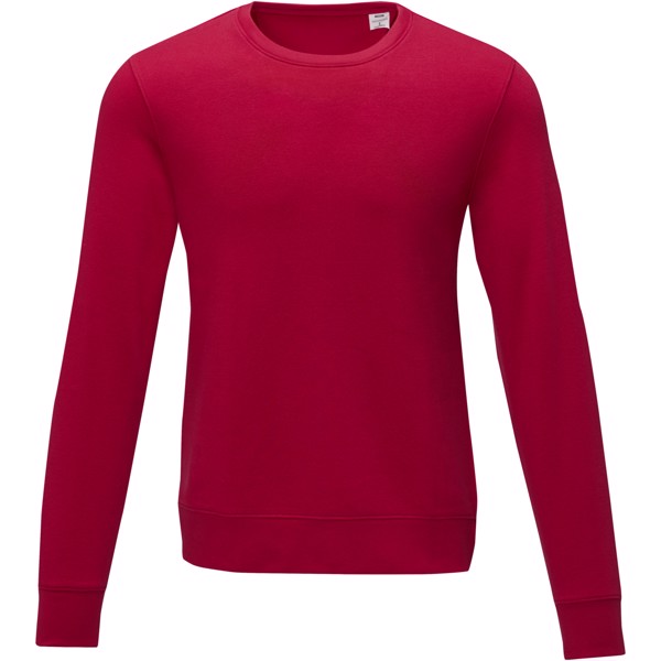 Zenon pánský svetr s kruhovým výstrihem - Červená s efektem námrazy / 5XL