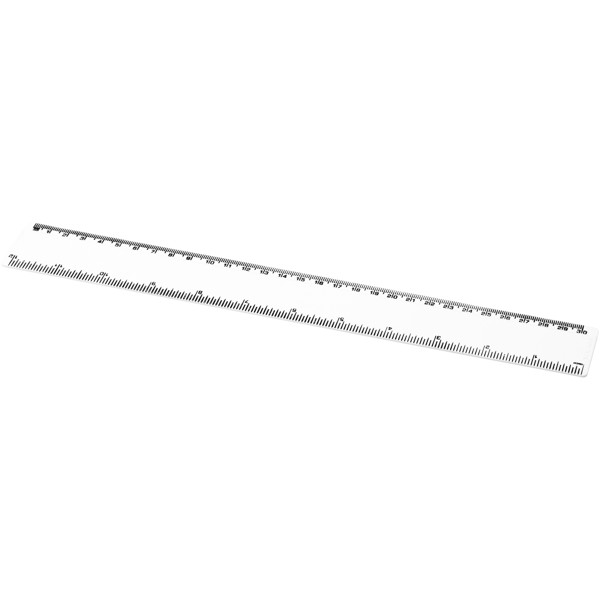 Refari 30 cm recycled plastic ruler - White