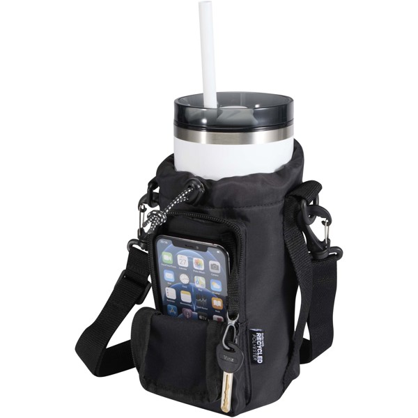 Trip Aware™ recycled travel bottle bag 2L - Black