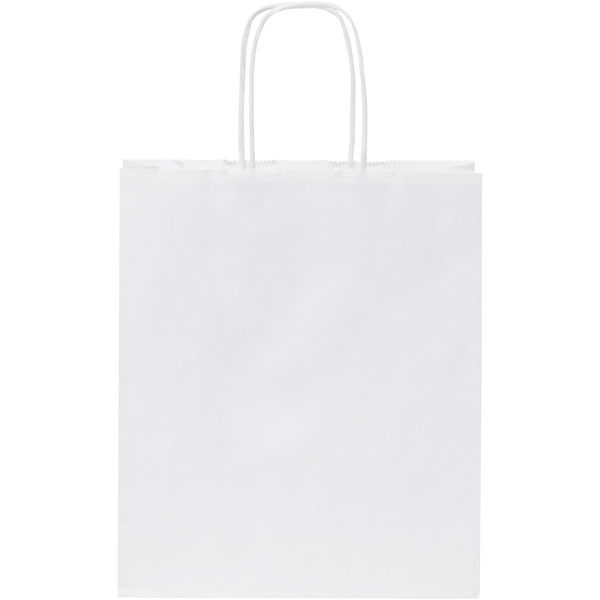 Kraft 80 g/m2 paper bag with twisted handles - 18 x 8 x 21 cm - White