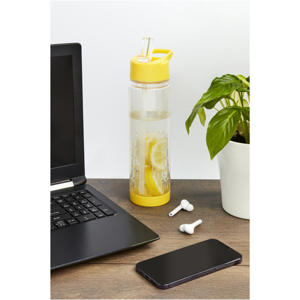 Tutti-frutti 740 ml Tritan™ infuser sport bottle - Transparent / Red