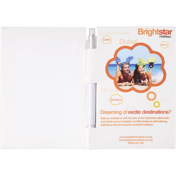 Essential conference pack A5 notepad and pen - White / Transparent clear