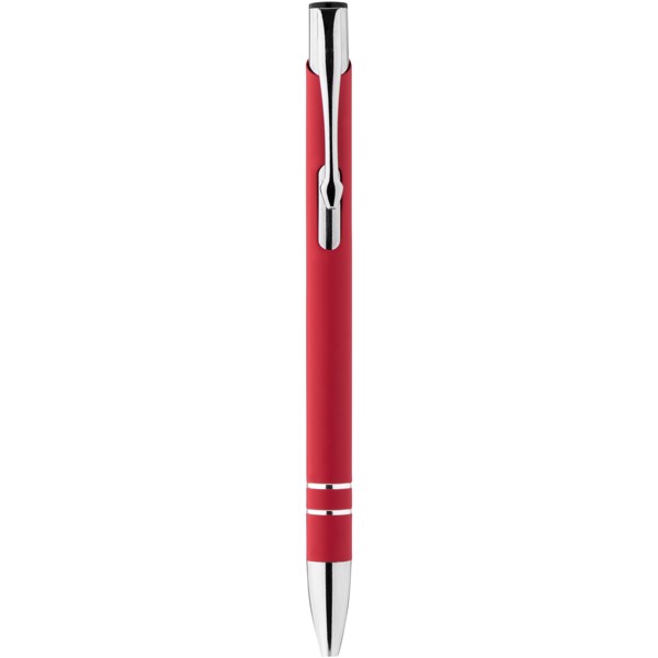 Bolígrafo con revestimiento de goma "Corky" - Rojo