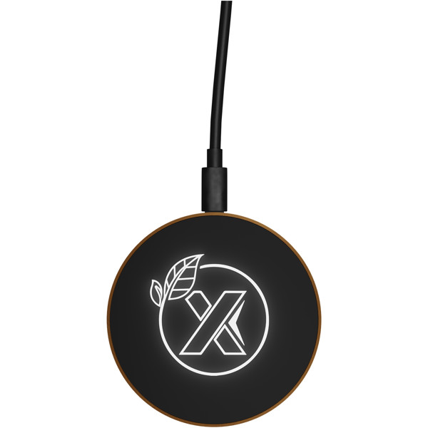 SCX.design W13 10W wooden wireless charging station - Brown