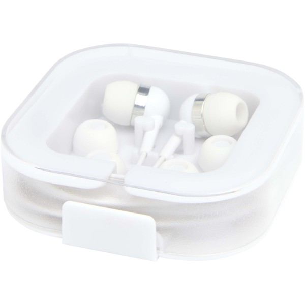 Baekdu wired Type-C headset with recycled plastic storage box - White