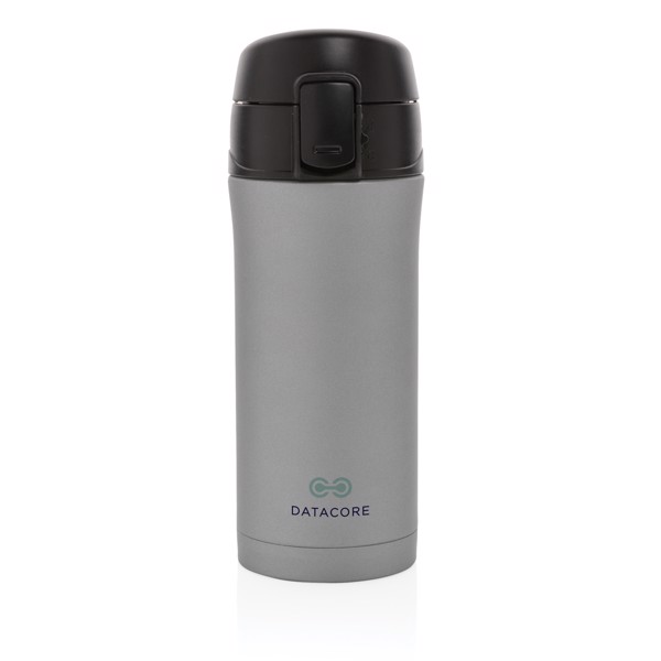 Metallic easy lock vacuum mug - Grey