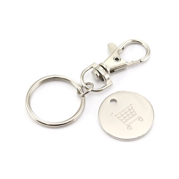 Keyring Coin Euromarket - White