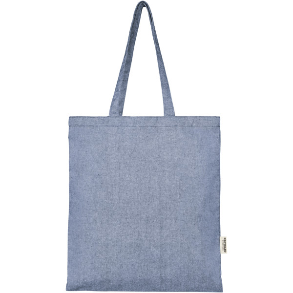 Pheebs 150 g/m² Aware™ recycled tote bag - Heather Blue