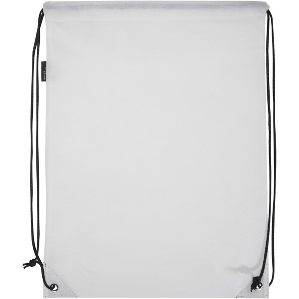 Evergreen GRS recycled non-woven drawstring bag 5L - White