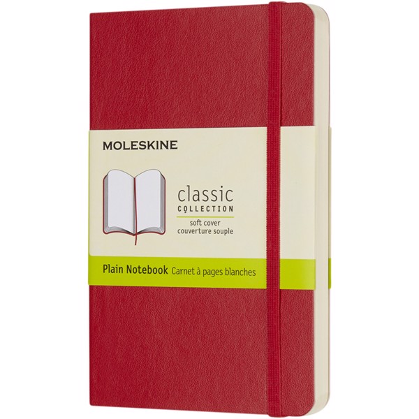 Classic PK soft cover notebook - plain - Scarlet red