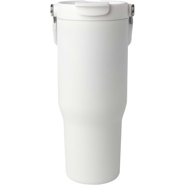 Bronx 900 ml RCS recycled stainless steel copper vacuum insulated tumbler with dual function lid - White