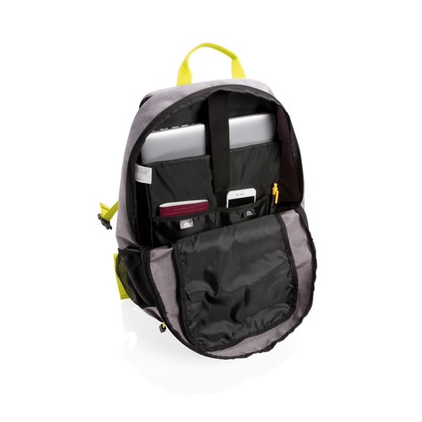 Outdoor RFID laptop backpack PVC free - Grey / Yellow