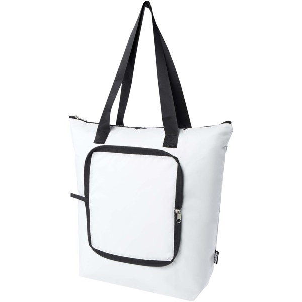 EcoFold RPET foldable tote cooler bag 15L - White