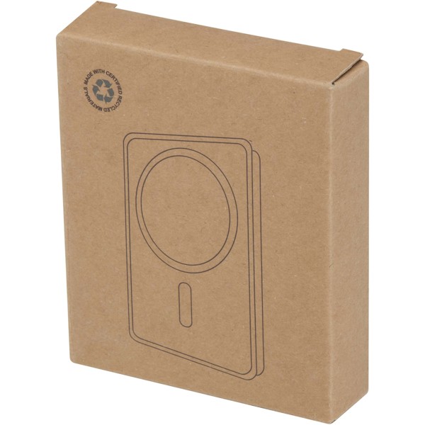 Acrab 10.000 mAh 15W magnetic wireless power bank with 20W PD - made from recycled plastic - White
