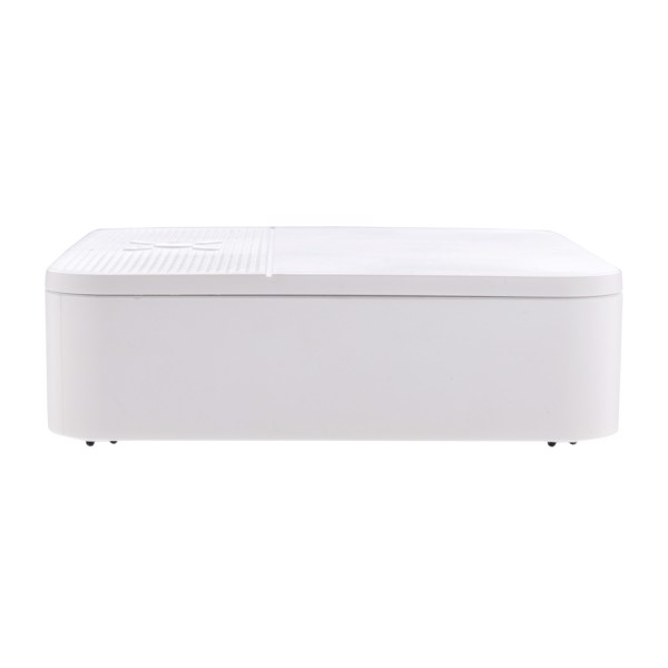 Wireless charging speaker with time display - White