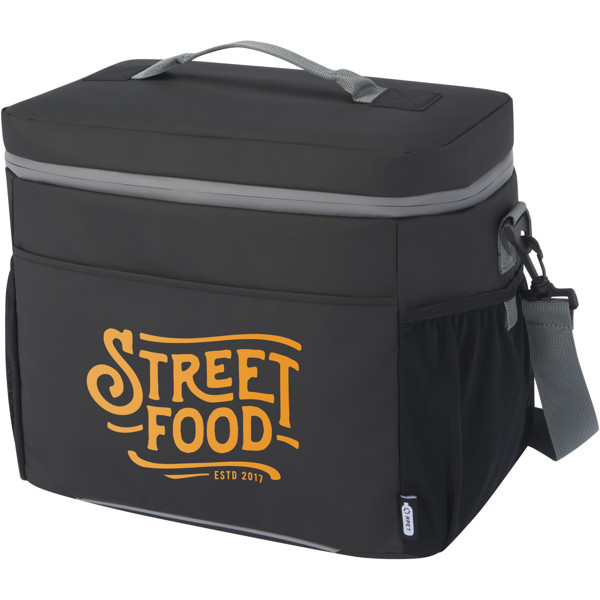 Aqua 20-can GRS recycled water resistant cooler bag 22L