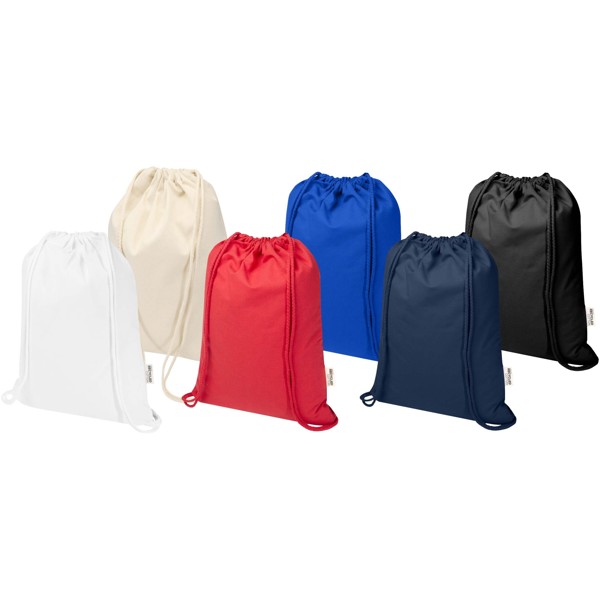 Peru Blend 180 g/m² GRS recycled drawstring bag 5L - Red