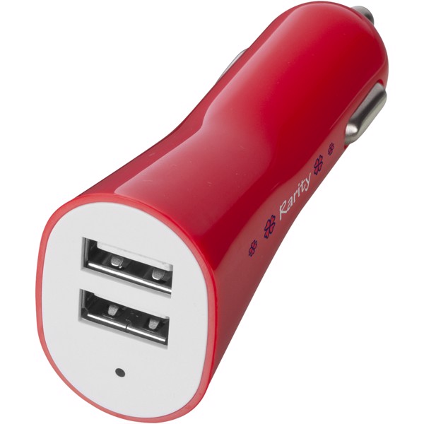 Adaptador doble para coche "Pole" - Rojo