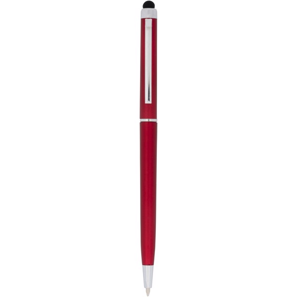 Kuličkové pero a stylus Valeria z ABS plastu - Červená s efektem námrazy
