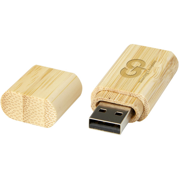 Bamboo USB 2.0 with keyring - Natural / 2GB