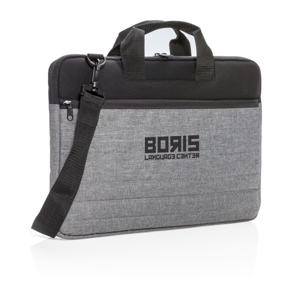 15" document laptop sleeve PVC free - Grey