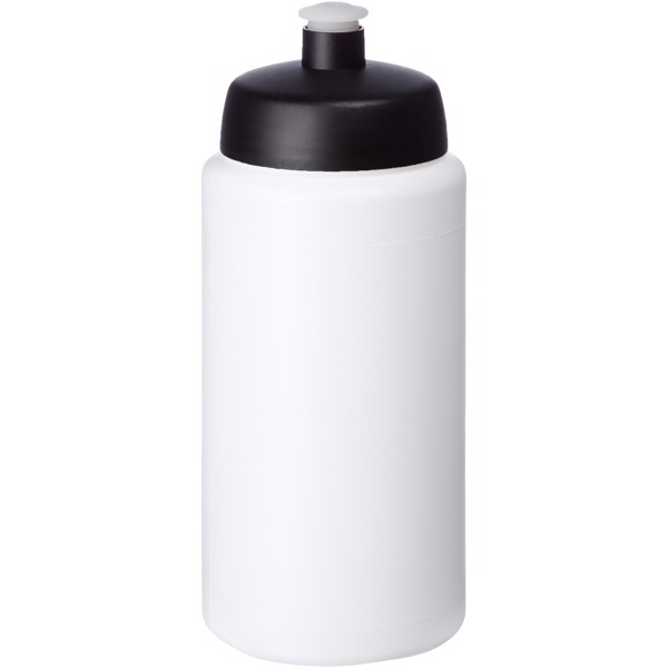 Baseline® Plus Bidón deportivo con tapa de 500 ml con asa - Blanco / Negro intenso