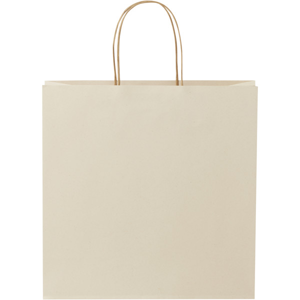 Agricultural waste 150 g/m2 paper bag with twisted handles - 31 x 12 x 31 cm