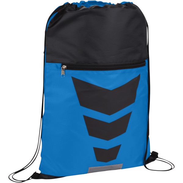 Courtside zippered pocket drawstring backpack