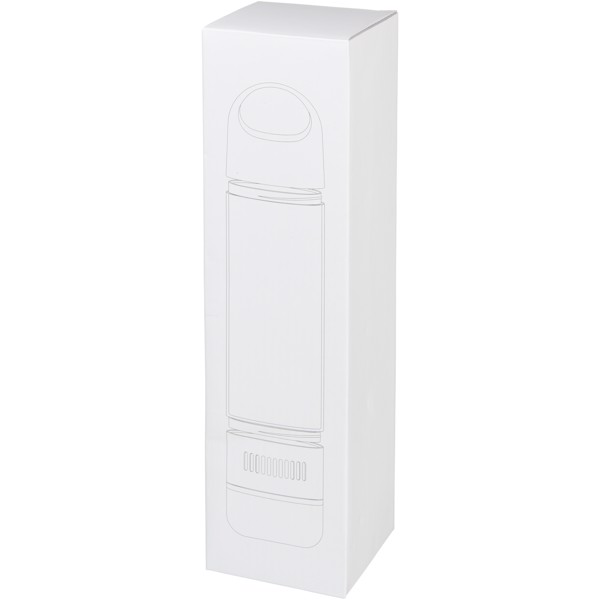 Ace 500 ml sports bottle with Bluetooth® speaker - White