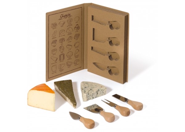 Bookstyle cheese set