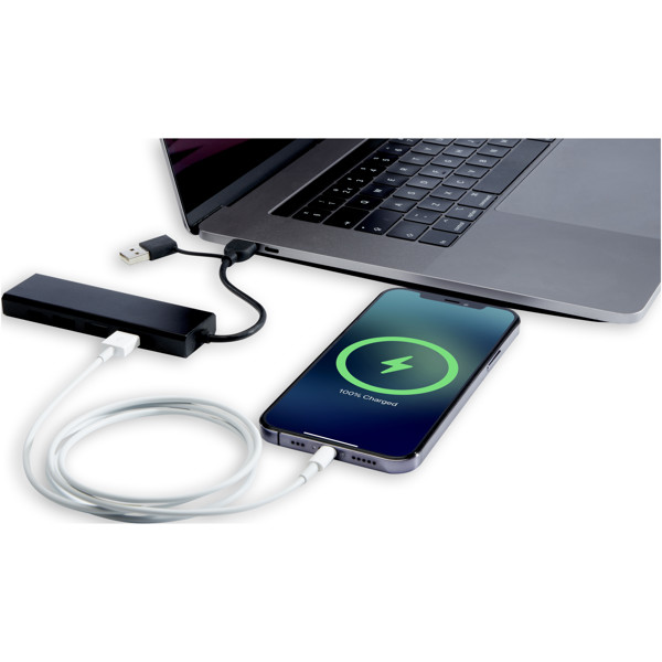 Rise RCS recycled aluminium USB 2.0 hub