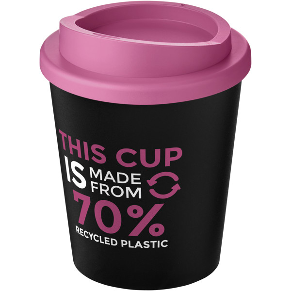 Americano® Espresso Eco 250 ml recycled tumbler - Black / Magenta