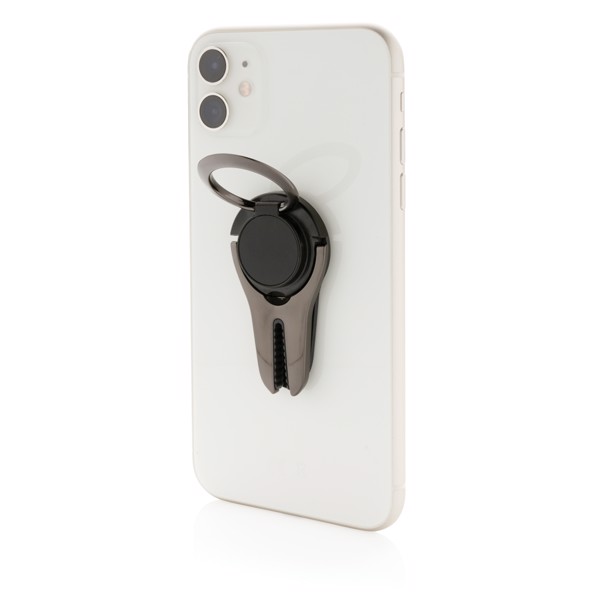 Car air vent phone holder with ring