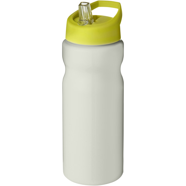 H2O Active® Eco Base 650 ml spout lid sport bottle - Ivory White / Lime