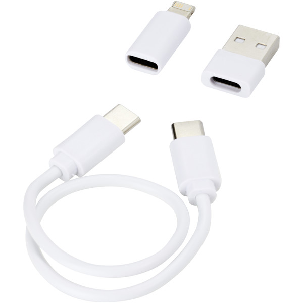 Whiz recycled plastic modular charging cable - White
