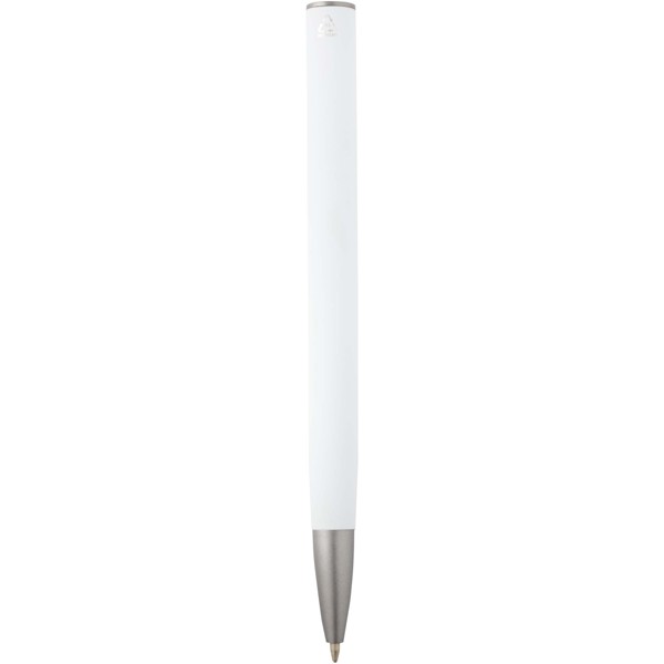 Ziguur recycled aluminium ballpoint pen (blue ink) - White