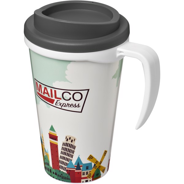 Brite-Americano® Vaso térmico grande de 350 ml - Blanco / Gris