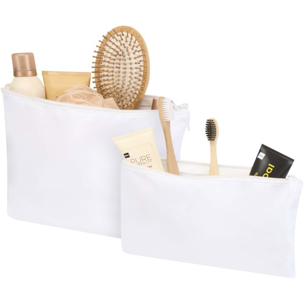 Swift GRS recycled toiletry bag set - White