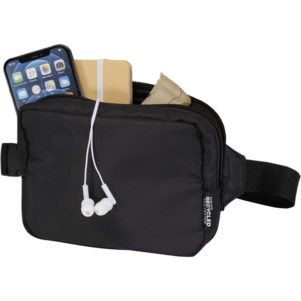 Trip Aware™ recycled travel crossbody bag 1L - Black