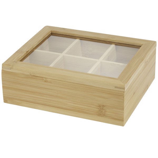 Ocre bamboo tea box
